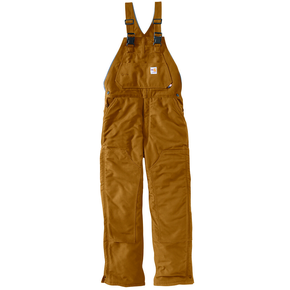 Carhartt men's quilt lined zip to thigh bib top