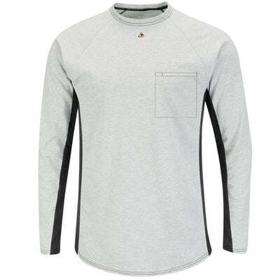 Bulwark Long Sleeve FR Two-Tone Base Layer With Concealed Chest Pocket