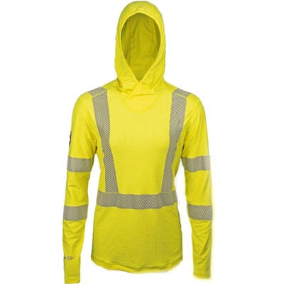 DragonWear Women's Prodry Tech Hi-Vis Long Sleeve Shirt With Hood