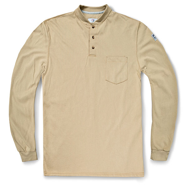 【COOR】 Regular fit henley t-shirt / 追跡付 Flame Resistant (FR) Henley Shirts | Tyndale FRC