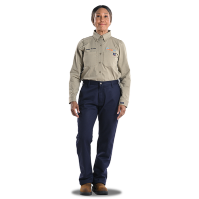 Tyndale Women's Tan Button Down & Work Pant FR Uniform