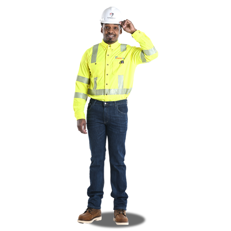 Tyndale Men's Hi-Vis Button Down & Jeans FR Uniform, , large image number 0