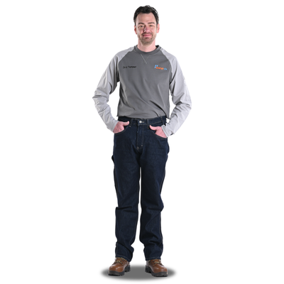 Tyndale Men's Gray T-Shirt & Jeans FR Uniform