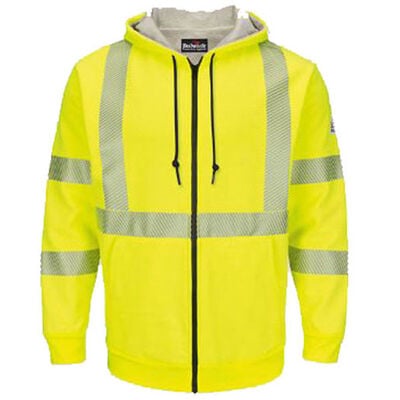 Bulwark Hi-Vis Zip Front Fleece Sweatshirt With Lining