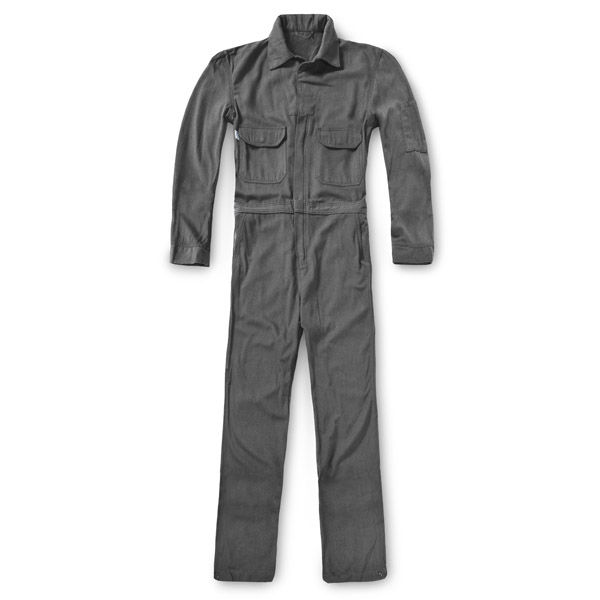 加藤T Scale Off Gabardine Coverall 1 Item One zip work coverall. 65% polyester / 35% cotton. 245 gsm.
